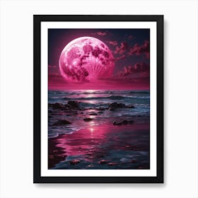 Pink Moon Art Print 1 Art Print