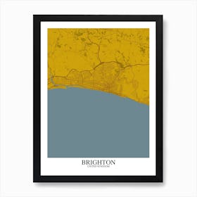 Brighton Yellow Blue Art Print