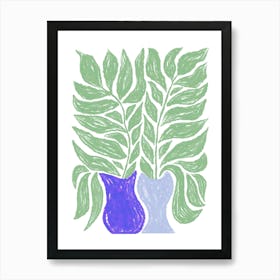 Big Green Twigs Art Print