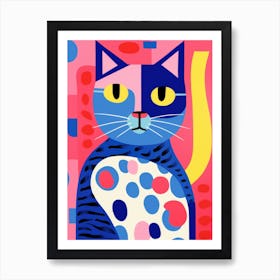 Blue Cat 1 Art Print