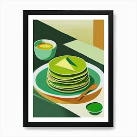 Green Matcha Pancakes Art Print