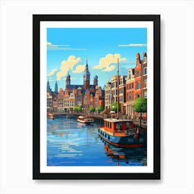 Amsterdam Pixel Art 2 Poster