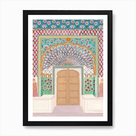 Lotus Gate, Jaipur - Rajasthan Door Art Print