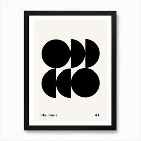 Geometric Bauhaus Poster B&W 41 Art Print