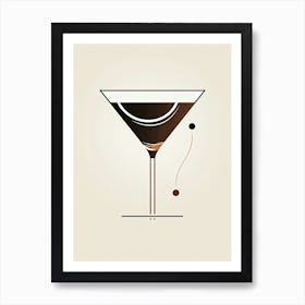 Mid Century Modern Espresso Martini Floral Infusion Cocktail 2 Art Print