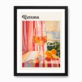 Retsina 2 Retro Cocktail Poster Art Print