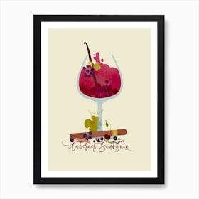 Cabernet Sauvignon Wine Art Print