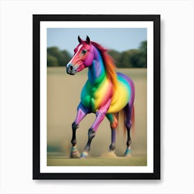 Rainbow Horse 24 Art Print