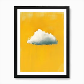 Cloud Wall Art Painting Yellow Sky Print Art Print