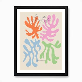 Modern Matisse Inspired Cut Outs Art Print