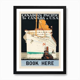 Canadian Pacific Travel Poster Kenneth Denton Shoesmith Art Print