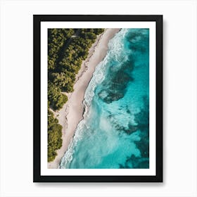 Aerial View Of A Tropical Beach 17 Art Print