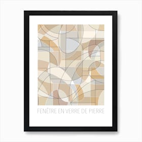 Neutral Geometric  Art Print