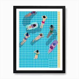 Swimmers Pool 2 Art Print