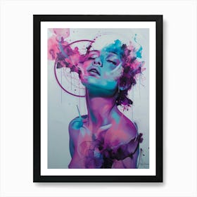 Abstract woman Art Print