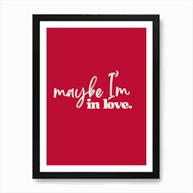 Maybe Red Art Print