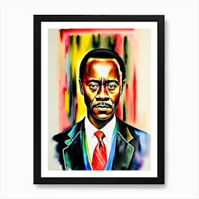 Don Cheadle In Hotel Rwanda Watercolor 2 Art Print