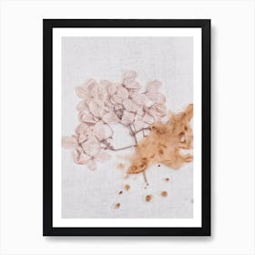 Arty Pink Hydrangea Art Print