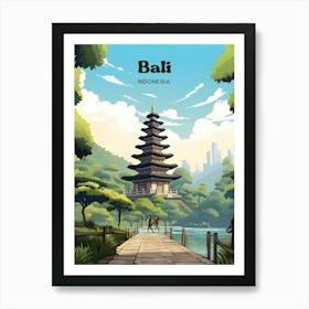 Bali Indonesia Vacation Travel Art Illustration Art Print