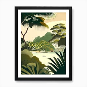 La Digue Seychelles Rousseau Inspired Tropical Destination Art Print