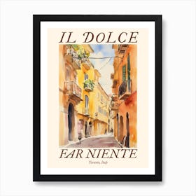 Il Dolce Far Niente Taranto, Italy Watercolour Streets 1 Poster Art Print