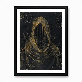 Golden Hooded Man Art Print