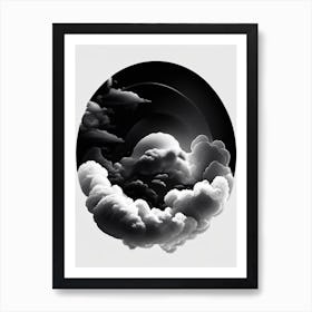 Hydrogen Cloud Noir Comic Space Art Print