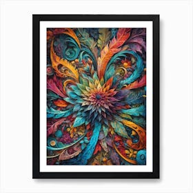 Psychedelic Flower 2 Art Print