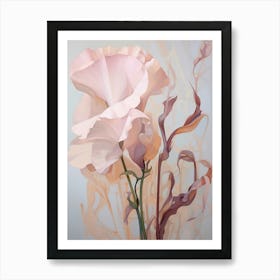 Floral Illustration Sweet Pea 1 Art Print