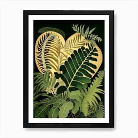 Heart Fern Rousseau Inspired Art Print