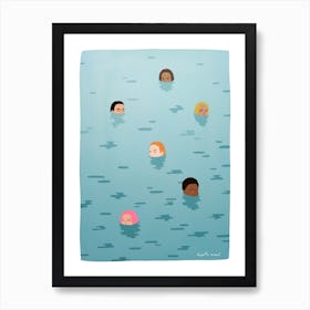Swimming Together Art Print