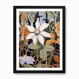 Flower Illustration Passionflower 1 Art Print