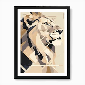 Abstract Lion 8 Art Print