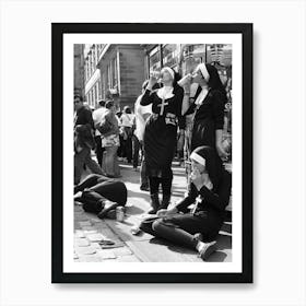 Nuns Drinking Poster Art Print