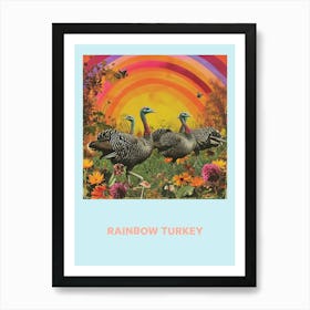 Rainbow Turkey Poster 2 Art Print