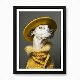 Dog In A Hat 1 Art Print