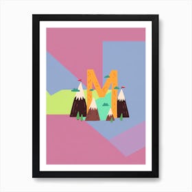 Kids Initials M 1 Art Print