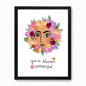 Blooming Face Art Print