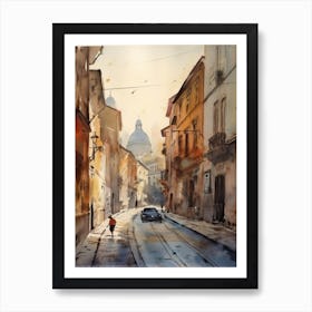 Painting Of Budapest Hungary In The Style Of Watercolour 4 Art Print