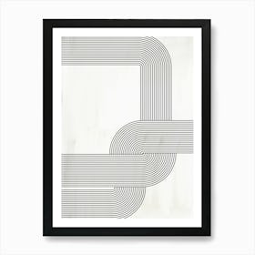 Black And White Lines Art Print