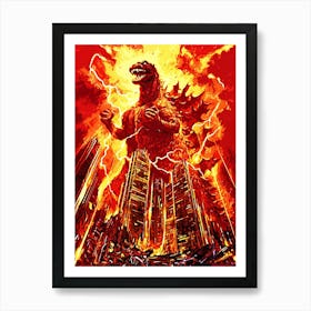 godzilla 3 Art Print