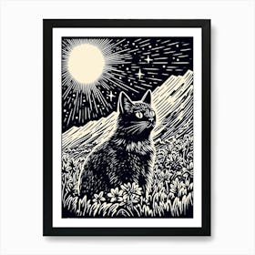 Stellar Purrlarity, Psychedelic Cats series Art Print