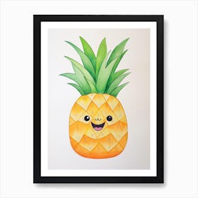 Friendly Kids Pineapple 1 Art Print