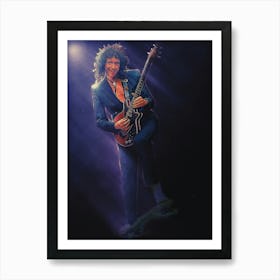 Superstars Of Brian May Play Guitar In A Skateboard Art Print