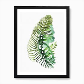 Chain Fern Watercolour Art Print