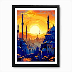 Hagia Sophia Ayasofya Pixel Art 9 Art Print