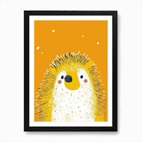Yellow Hedgehog 3 Art Print