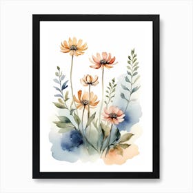 Flowers Watercolor Painting (20) Art Print