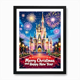 Merry Christmas And Happy New Year 15 Art Print