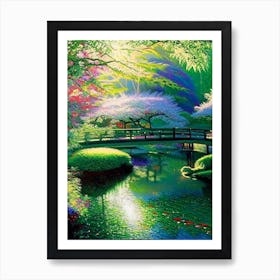 Japanese Friendship Garden, Usa Classic Painting Art Print